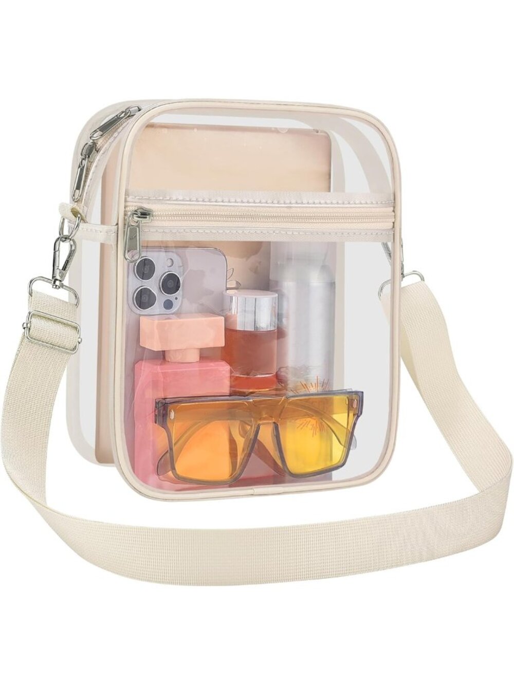 Transparent Stadium Clear Purse | Waterproof Messenger Bag for Events